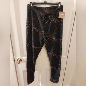 Just Cozy XL winter multicolored leggings NWT